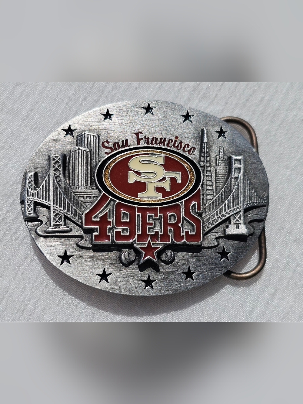 Vintage 1989 San Francisco 49ers Belt Buckle NFL Siskiyou Limited Edition